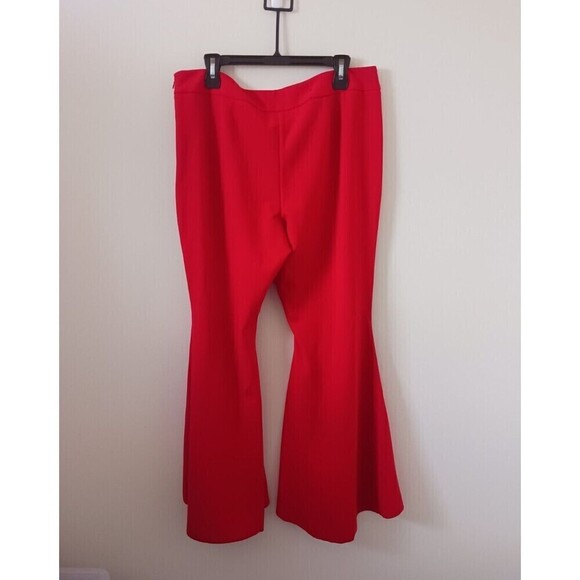 INC International Concepts Pull On Pants Flare Split Leg Red Size 14 - Picture 2 of 9